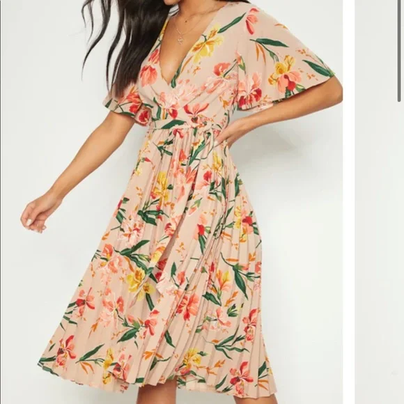 strapless open back dress Ballerina Tank Dress in Pink Floral  Ivy City Co